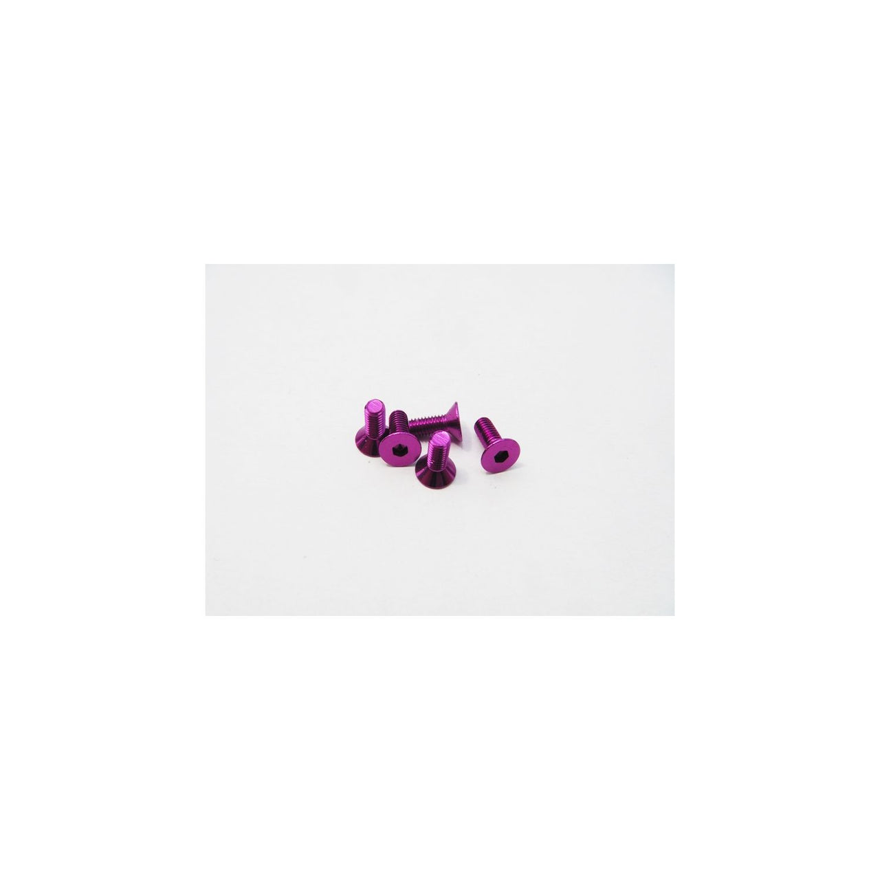 HS-69651 - Hiro Seiko Alloy Hex Socket Flat Head Screw M3x6mm [Purple] (5pcs)