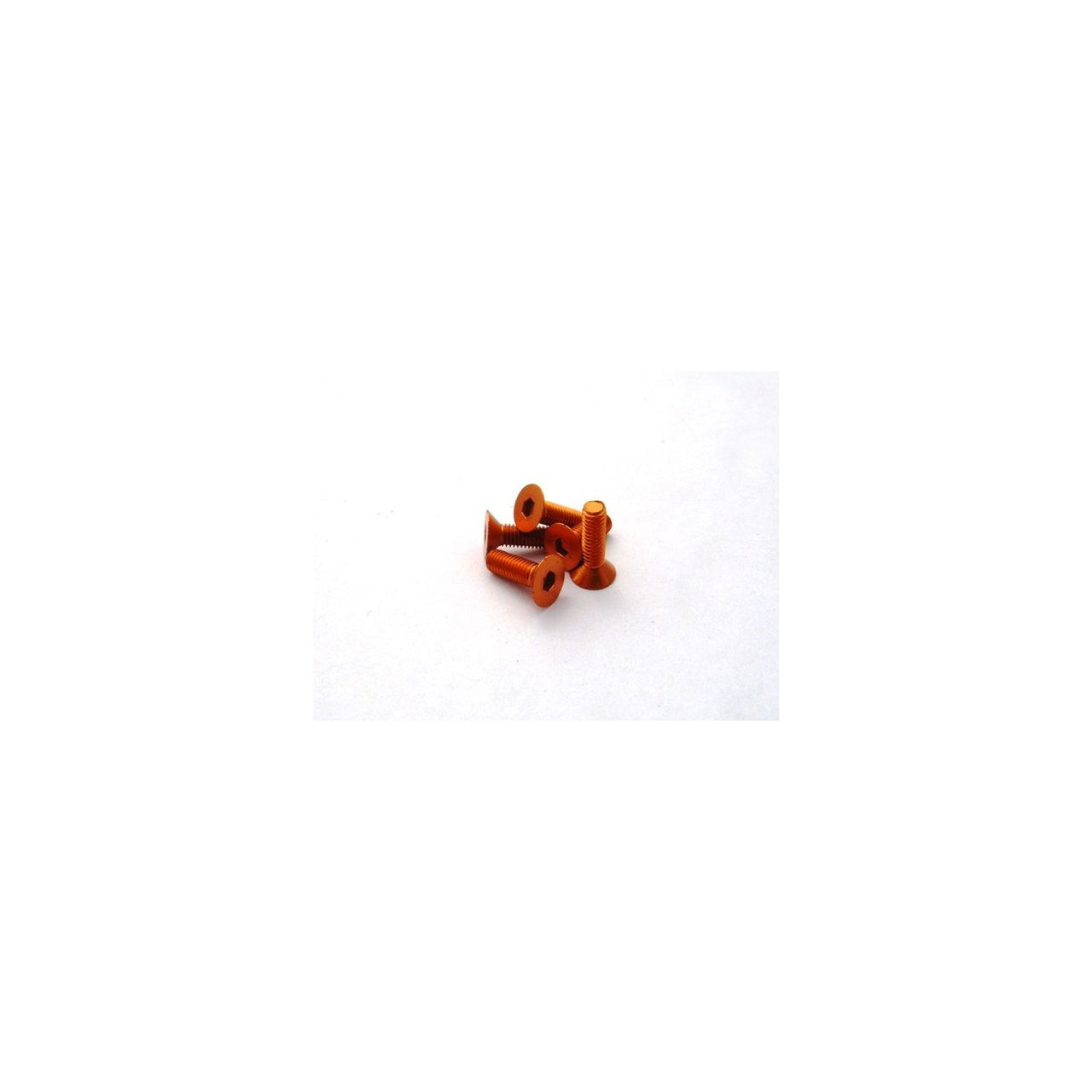 HS-69656 - Hiro Seiko Alloy Hex Socket Flat Head Screw M3x8mm [Orange] (5pcs)