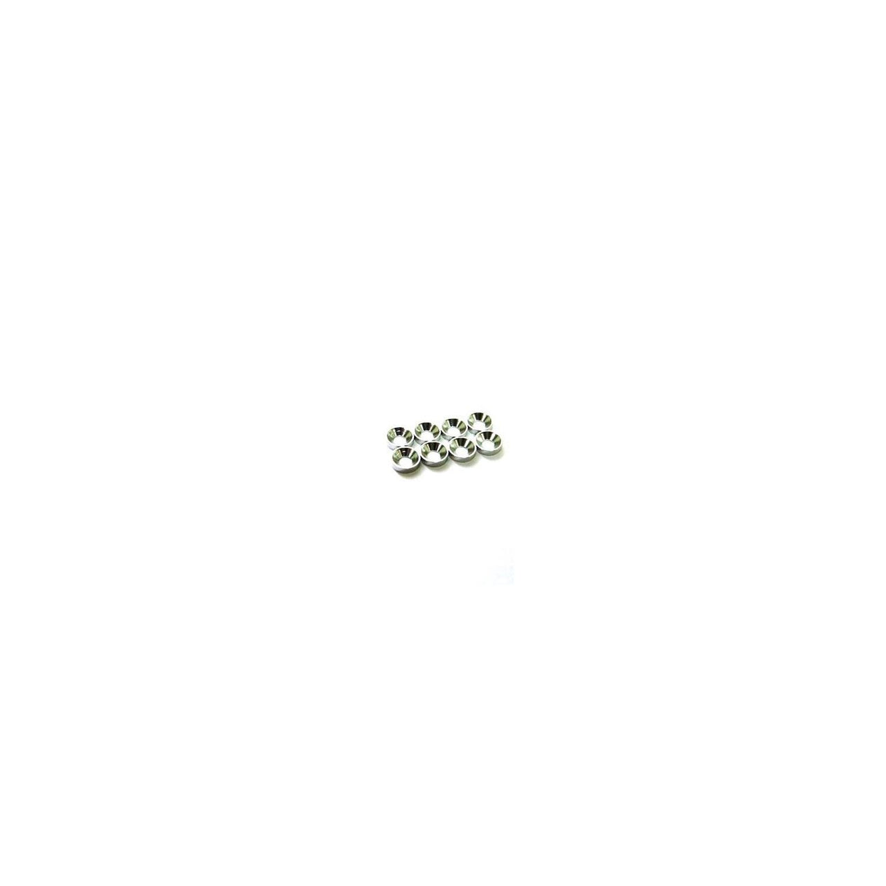 HS-69878 - Hiro Seiko 3mm Alloy Countersunk Washer (S-Size) [Silver] (8pcs)