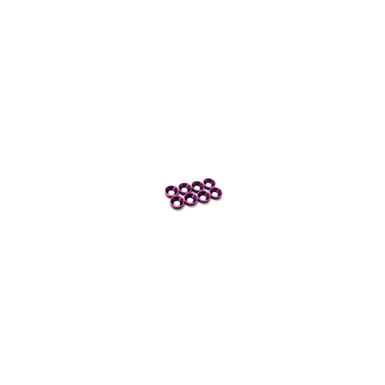 HS-69881 - Hiro Seiko 3mm Alloy Countersunk Washer (S-Size) [Purple] (8pcs)