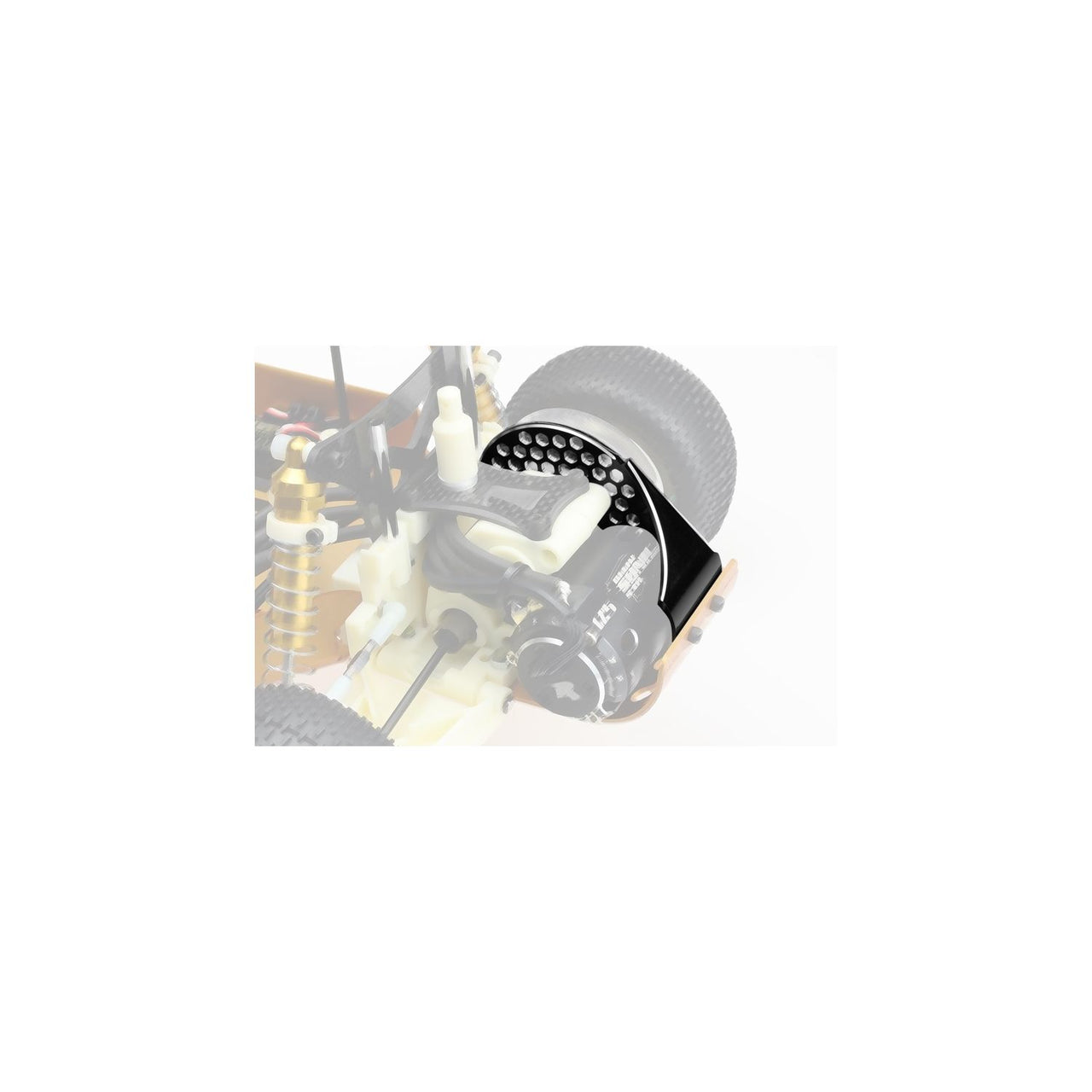 JCO2319-2 - JConcepts RC10 aluminum rear motor plate - honeycomb - Black