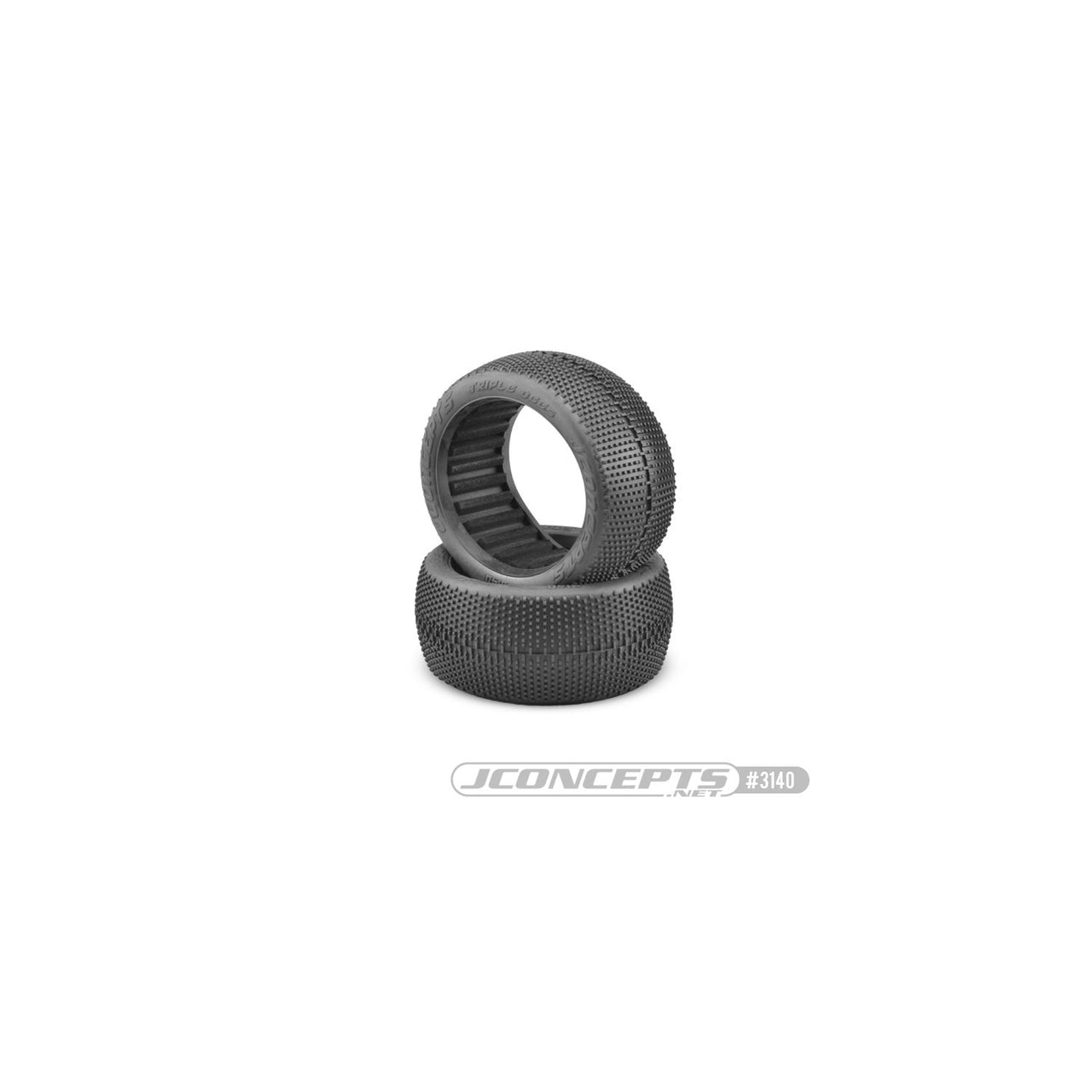 JCO3140-01 - JConcepts Triple Dees - 8th Scale Truck Tire - Blue / Soft Compound