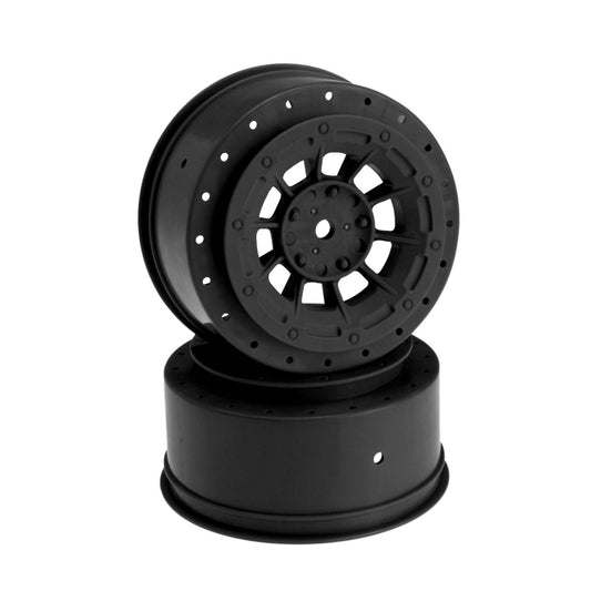 JCO3344B - JConcepts Hazard - SC10 | SC10 4x4 | SC10B | SC5M Wheel - Black - 2pc.