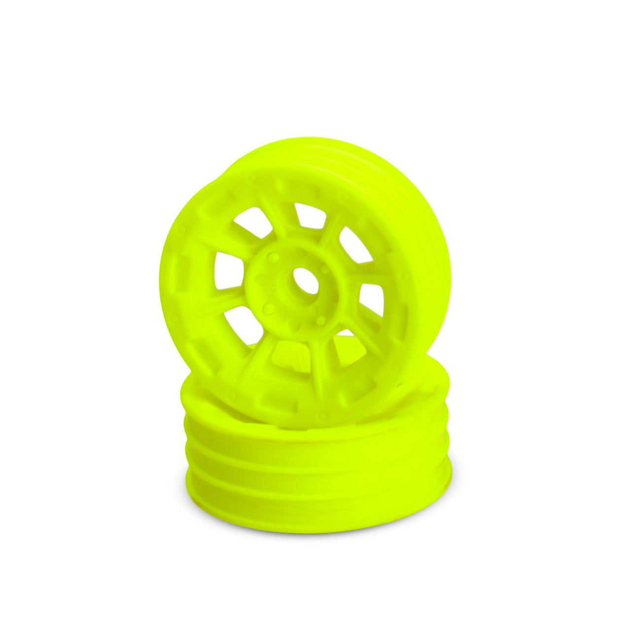 JCO3358Y - JConcepts Hazard - 1.9&quot; RC10 Front Wheel - Yellow - 2pc.