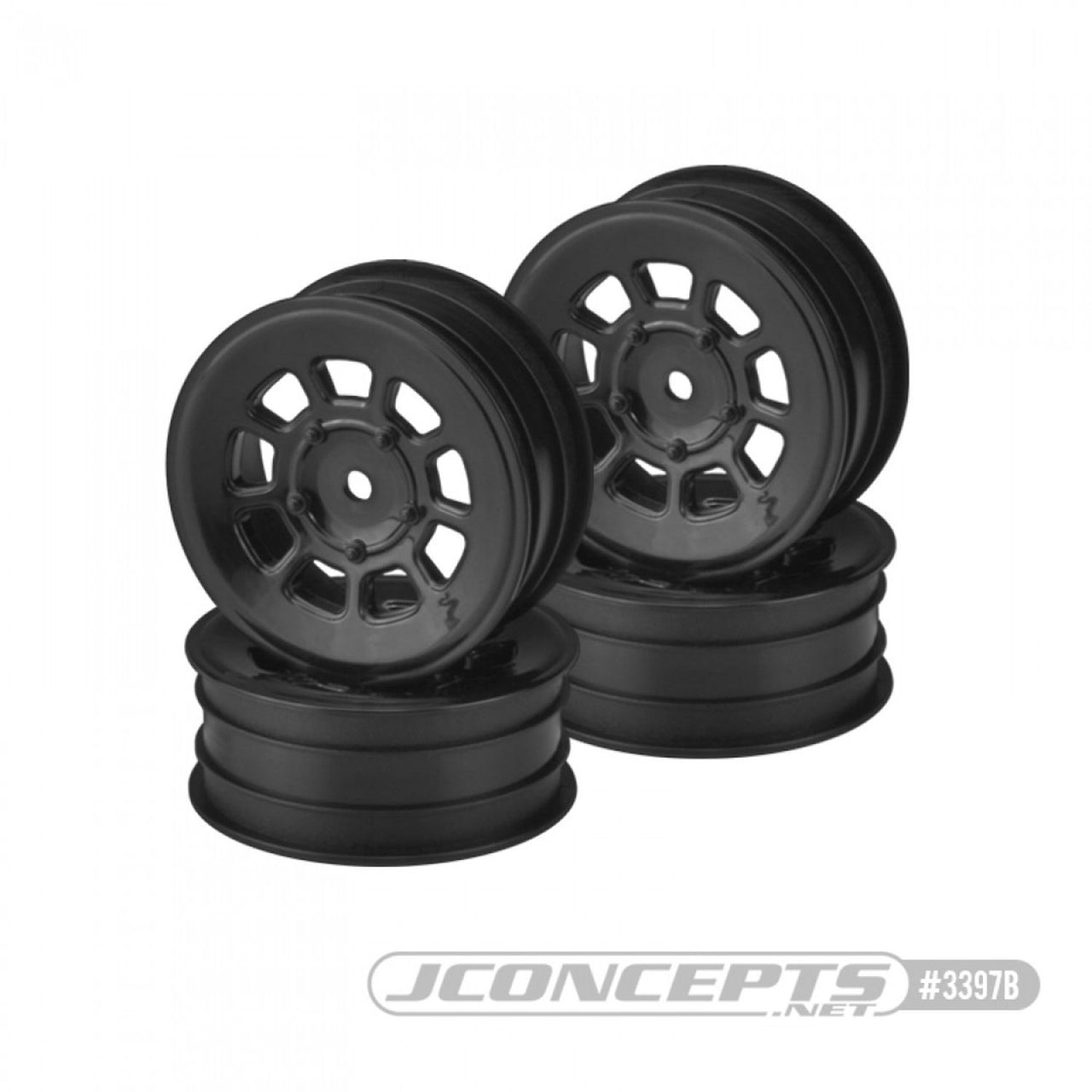 JCO3397B - JConcepts 9 Shot - 2.2&quot; Front Wheel - Black - 4pc.