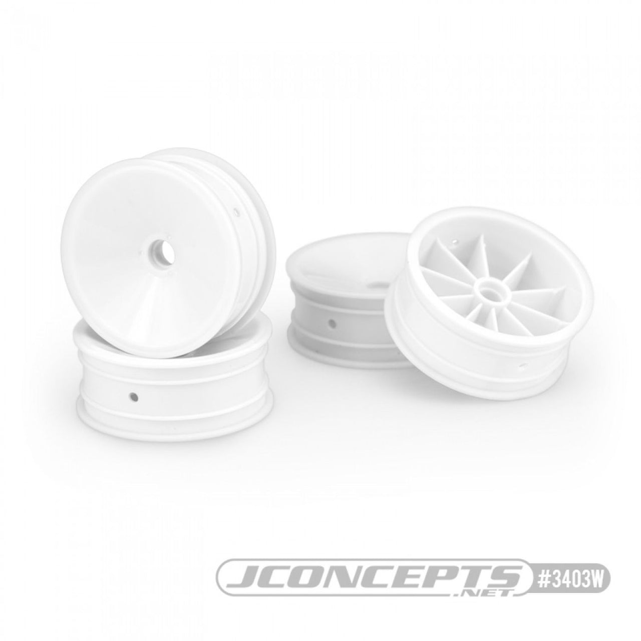 JCO3403W - JConcepts Mono - RC10, RC10B2, RC10B3 2.2&quot; Front Wheel - White - 4pc.