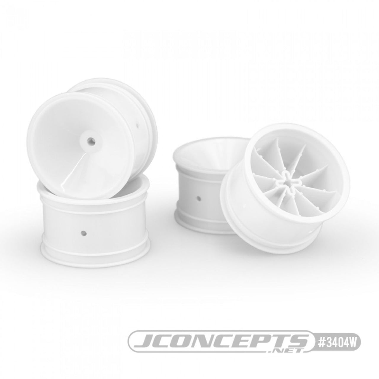 JCO3404W - JConcepts Mono - RC10, RC10B2, RC10B3 2.2&quot; Rear Wheel - White - 4pc.