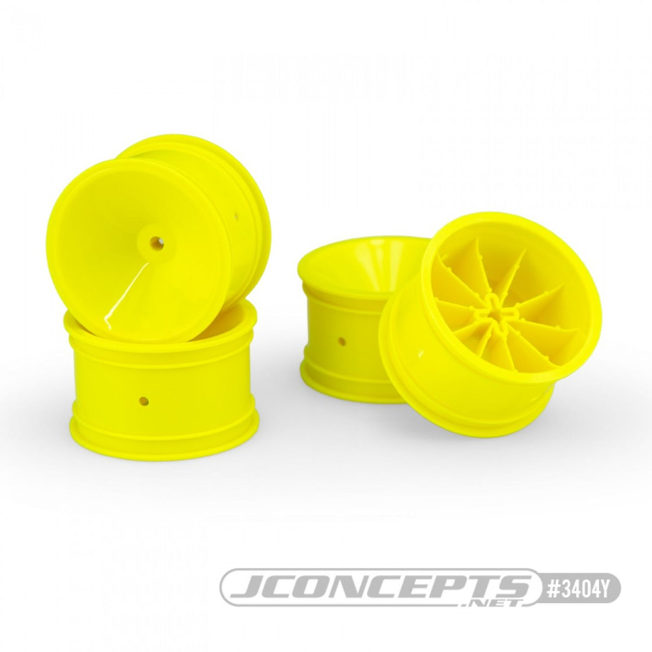 JCO3404Y - JConcepts Mono - RC10, RC10B2, RC10B3 2.2&quot; Rear Wheel - Yellow - 4pc.