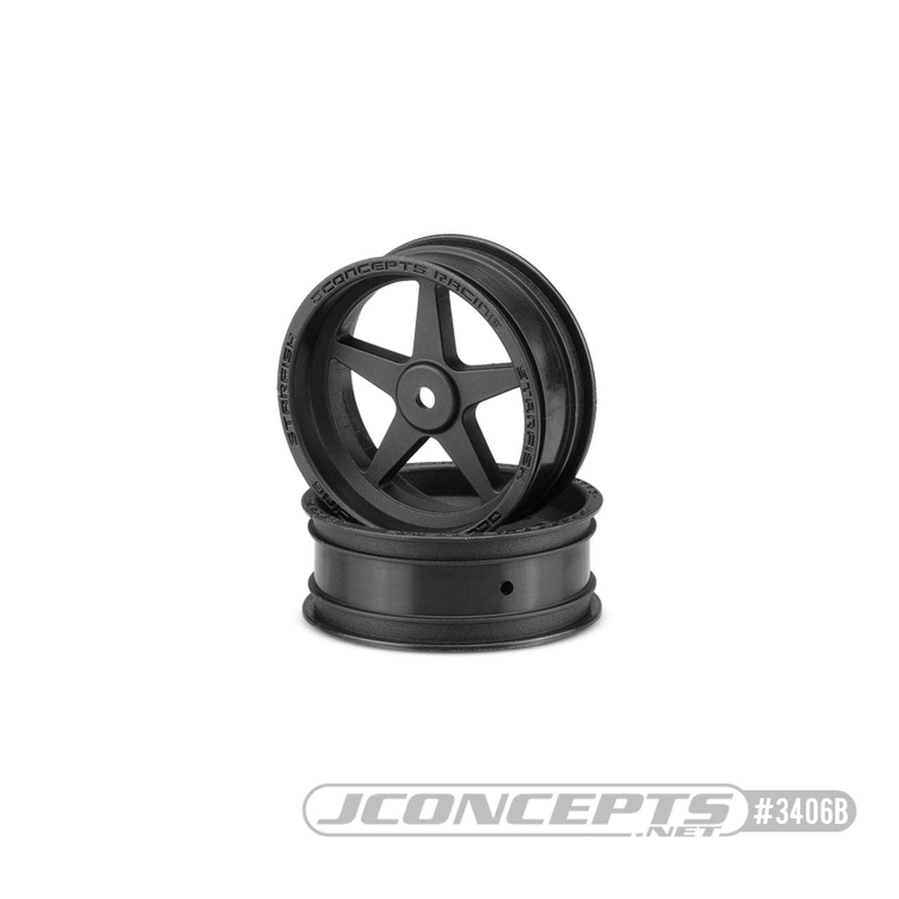 JCO3406B - JConcepts Starfish - Slash | Bandit, DR10 Street Eliminator 2.2&quot; 12mm Hex Front Wheel - Black - 2pc.