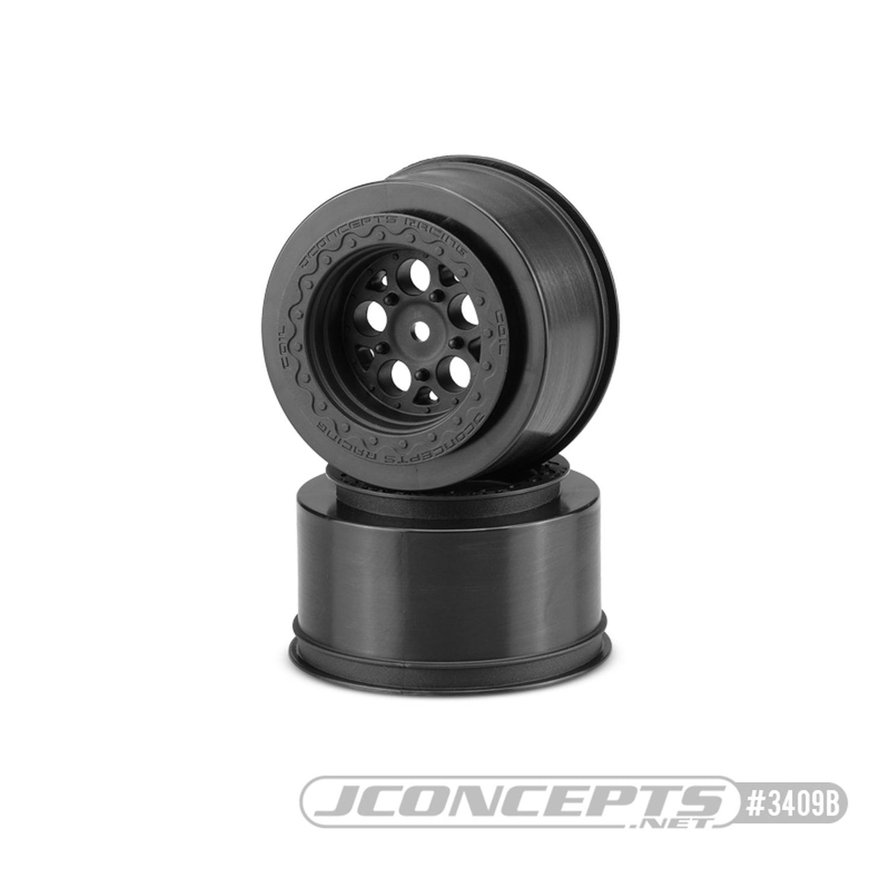 JCO3409B - JConcepts Coil Mambos - Slash | Bandit, DR10 Street Eliminator 2.2&quot; x 3.0&quot; 12mm Hex Rear Wheel - Black - 2pc.