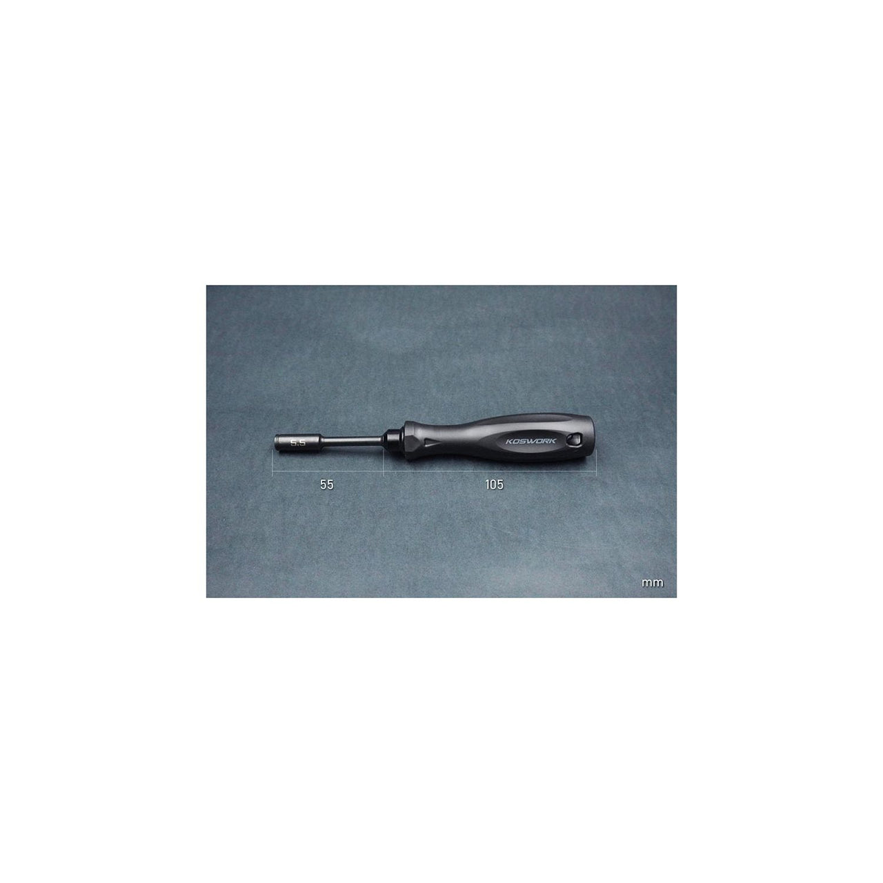 KOS13213-N55S - Koswork Steel 5.5mm Nut Driver (For 3mm nut) (w/68mm Tip) (Light Tri Handle)