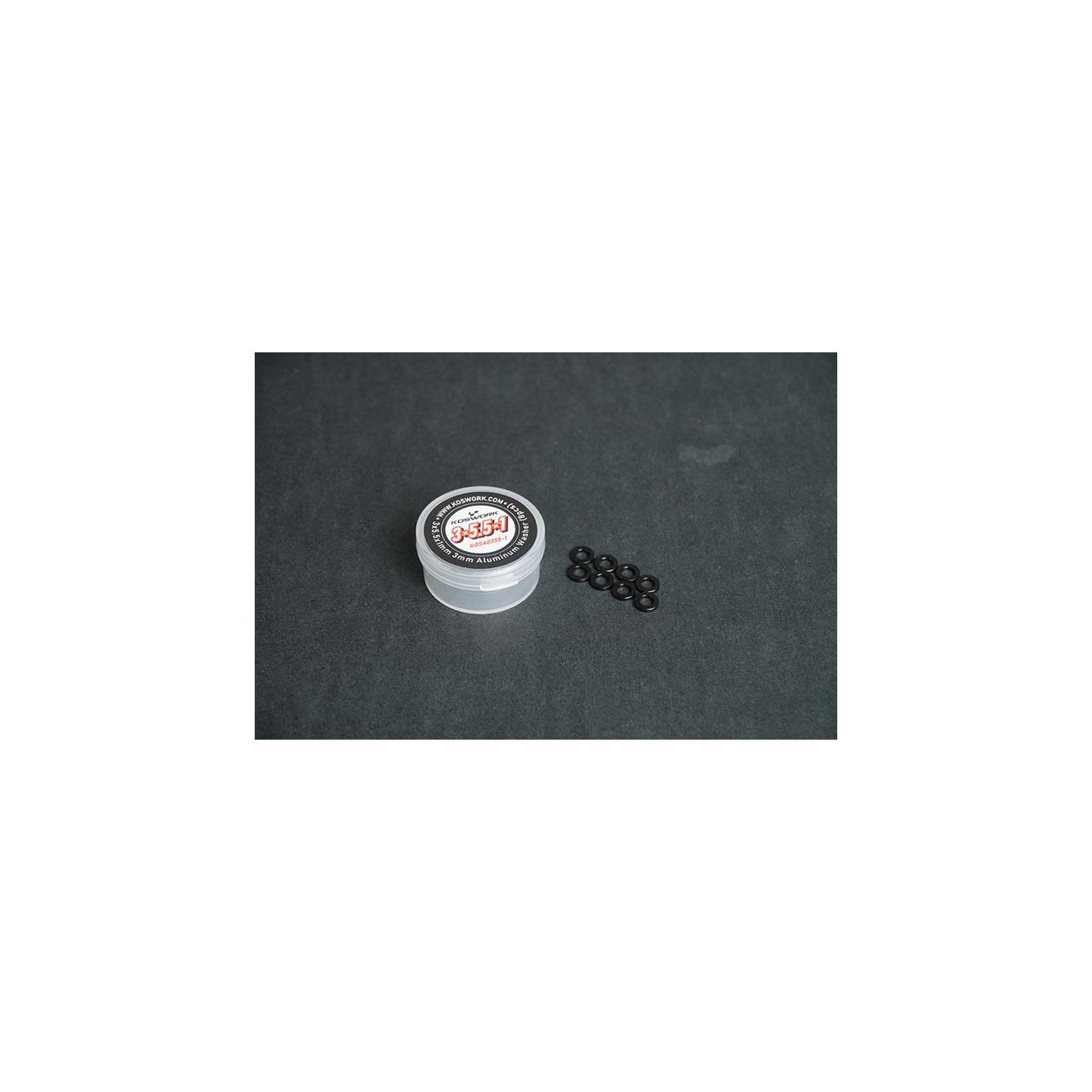 KOS40355-1 - Koswork 3x5.5x1mm 3mm Aluminum Washer (8pcs)