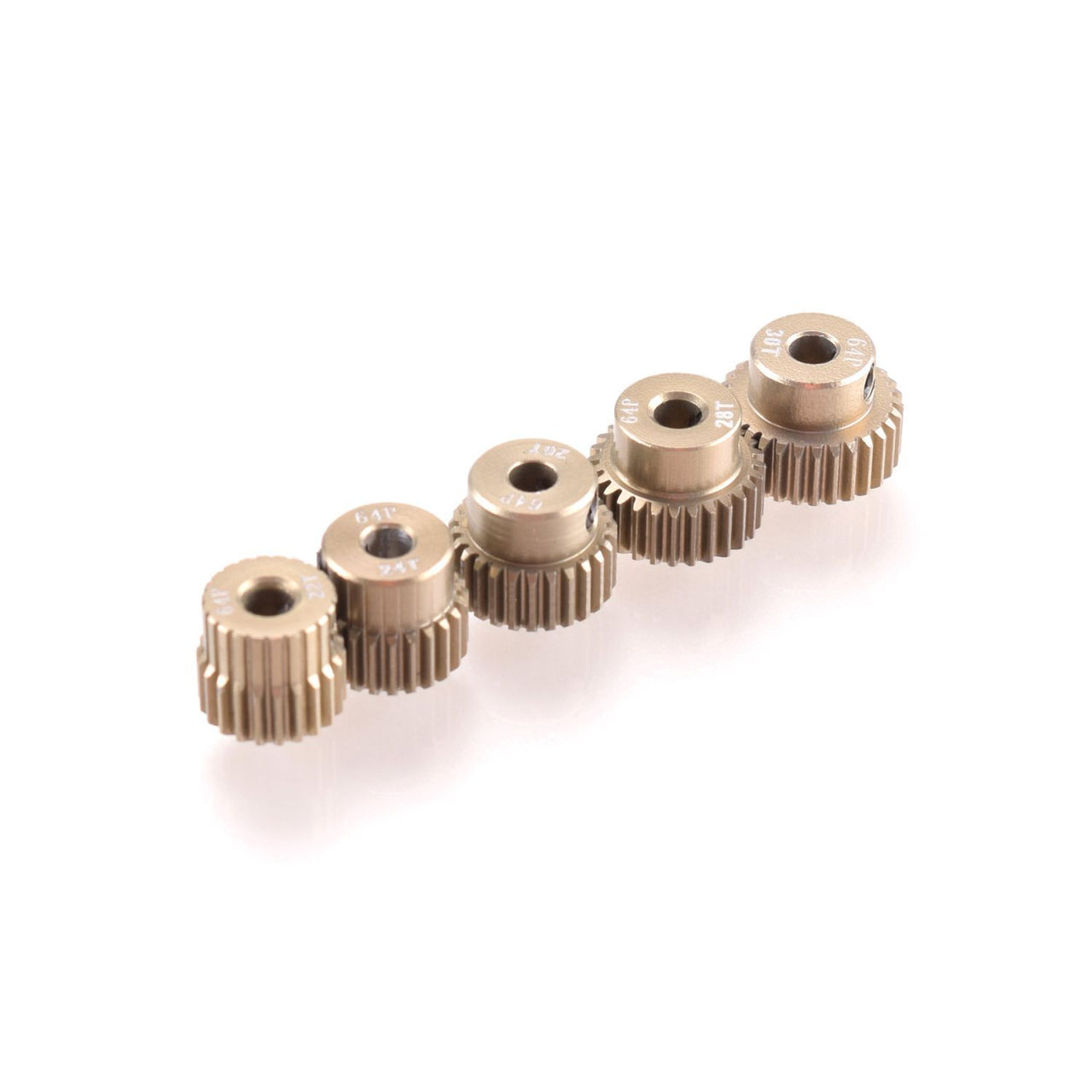 RP-0047 - RUDDOG 64dp Aluminium Pinion 5-Pack Even (22,24,26,28,30T)
