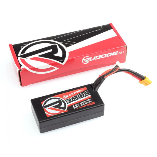 RP-0408 - RUDDOG 3000mAh 50C 7.4V LiPo Short Stick Pack Battery with XT60 Plug