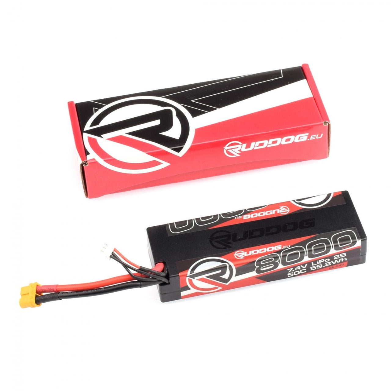RP-0411 - RUDDOG 8000mAh 50C 7.4V LiPo Stick Pack Battery with XT60 Plug