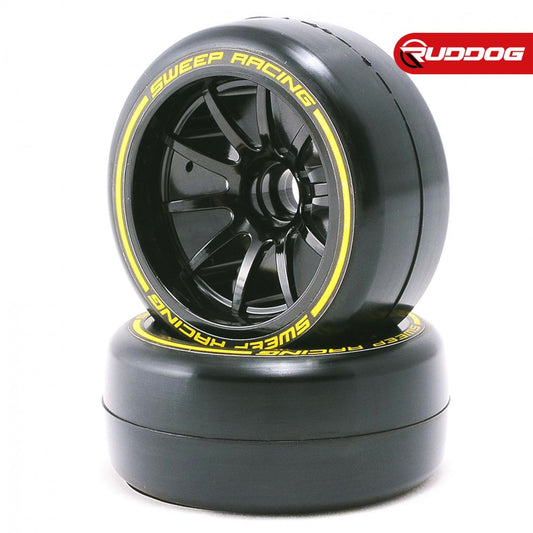 SR-F21F-MXPG - Sweep Racing 1/10 Formula 1 Front Low profile tires pre-glued Medium X compound 27mm - 2pcs