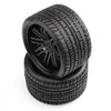 SR-SRC0001B - Sweep Racing Road Crusher Onroad Belted tire Black wheels 1/4 offset (146mm Diameter) - 2pcs