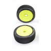 SR-SWPY-317BXP - Sweep Racing SWEEPER Blue (Extra soft) X Pre-glued set 8th Buggy tires / yellow wheels - 4pcs
